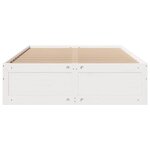 vidaXL Cadre de lit sans matelas avec tiroirs blanc 150x200 cm pin