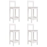 vidaXL Ensemble de bar de jardin 5 Pièces blanc bois massif de pin
