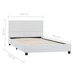 vidaXL Cadre de lit Blanc Similicuir 100 x 200 cm