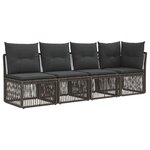 vidaXL Ensemble de canapé de jardin 12 Pièces Gris polyrotin