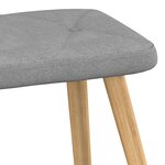 vidaXL Chaise à bascule avec tabouret Gris clair Tissu