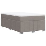 vidaXL Sommier à lattes de lit avec matelas Taupe 120x200 cm Tissu