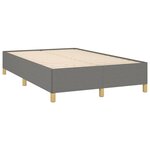 vidaXL Cadre de lit sans matelas gris foncé 120x200 cm tissu