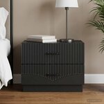 vidaXL Cabinet de chevet Noir 62 x 34 5 x 44 5 cm Bois d'ingénierie