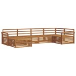 vidaXL Ensemble de canapés d'extérieur 6 pc Naturel