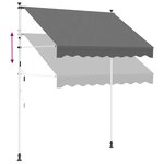 vidaXL Auvent rétractable manuel Gris clair 400 cm