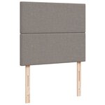 vidaXL Sommier à lattes de lit avec matelas taupe 120x190 cm tissu