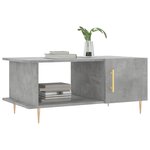 vidaXL Table basse gris béton 90x50x40 cm bois d'ingénierie
