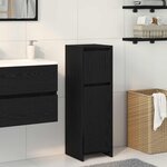 vidaXL Cabinet de salle de bain avec tiroir Chêne noir 30 x 30 x 95 cm