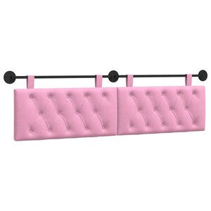 vidaXL Tête de lit suspendue Rose Tissu