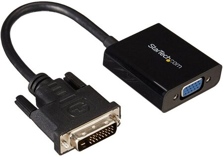 Câble adaptateur Startech DVI-D mâle vers Micro USB B femelle et VGA femelle (D-sub DE-15) 20cm (Noir)