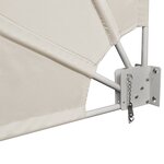 vidaXL Auvent latéral pliable de balcon Crème 160 x 240 cm