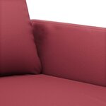 vidaXL Canapé à 3 places Rouge bordeaux 180 cm Similicuir