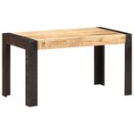 vidaXL Table de salle à manger 140x70x76 cm Bois de manguier brut