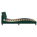 vidaXL Cadre de lit sans matelas Hanko vert foncé 160x200 cm velours