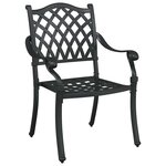 vidaXL Ensemble de tables de jardin 3 Pièces Noir Aluminium coulé