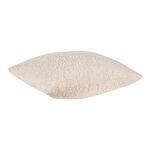 Coussin carré beige en polyester bouclé 45 x 45 cm