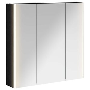 vidaXL Armoire Miroir de Salle de Bain Chêne noir 73.5 x 15.5 x 70 cm