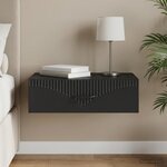 vidaXL Table d'appoint murale 59 x 34 5 x 17 cm Bois d'ingénierie Noir