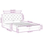 vidaXL Cadre de lit avec LED sans matelas vert foncé 140x190 cm velours