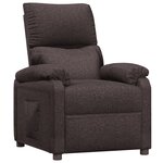 vidaXL Fauteuil inclinable Marron foncé Tissu