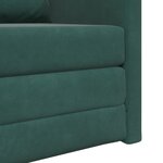vidaXL Sofa-Lit 2-en-1 Vert Foncé 74x77x81 cm Velours