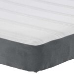 vidaXL Matelas de Lit avec matelas Gris 180 x 200 cm tissu