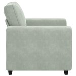 vidaXL Fauteuil Gris clair 60 cm Velours