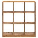 vidaXL Bibliothèque chêne artisanal 102x32x108 cm bois d'ingénierie
