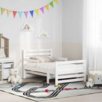 vidaXL Cadre de lit avec matelas Blanc 80 x 200 cm Pin massif