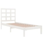 vidaXL Cadre de lit sans matelas blanc 90x200 cm bois massif