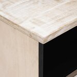 vidaXL Armoire de lit Blanc 40 x 33 x 46 cm Bois de mangue massif