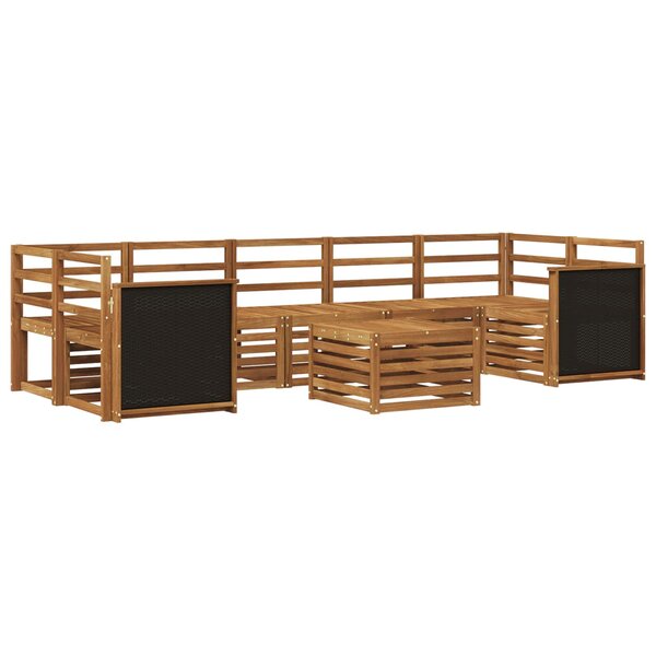 vidaXL Ensemble de canapés d'extérieur 8 pc Naturel