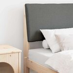 vidaXL Tête de lit capitonnée Gris foncé 80 cm Pin massif