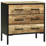 vidaXL Buffet avec tiroir 70 x 35 x 70 cm Bois de manguier massif
