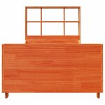 vidaXL Lit bibliothèque sans matelas cire marron 90x190 cm bois massif