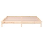 vidaXL Cadre de lit à LED sans matelas 135x190 cm bois massif
