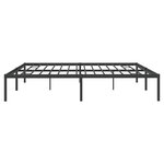 vidaXL Cadre de lit métal sans matelas noir 193x203 cm