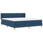 vidaXL Lit à Ressorts avec matelas Bleu 180 x 200 cm tissu