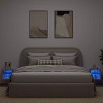 vidaXL Meubles TV muraux lumières LED 2 Pièces chêne artisanal