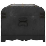 vidaXL Coffre de rangement Bois Noir 90 x 51 x 42 cm