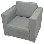 Vidaxl fauteuil gris clair tissu