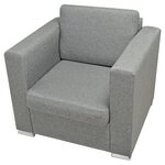 vidaXL Fauteuil Gris clair Tissu