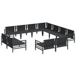 vidaXL Ensemble de canapé de jardin 11 Pièces Anthracite Acier