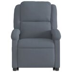 vidaXL Fauteuil de massage inclinable Gris foncé Velours