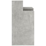 vidaXL Bureau et lumières LED Gris béton 97x45x90 cm Bois d'ingénierie