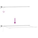 Store manuel rétractable beige avec LED 600x300 cm