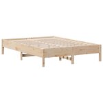 vidaXL Lit bibliothèque sans matelas 135x190 cm bois de pin massif