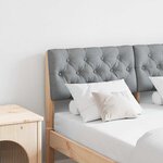 vidaXL Tête de lit capitonnée Gris clair 120 cm Pin massif