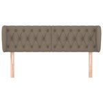 vidaXL Tête de lit avec oreilles Taupe 163x23x78/88 cm Tissu
